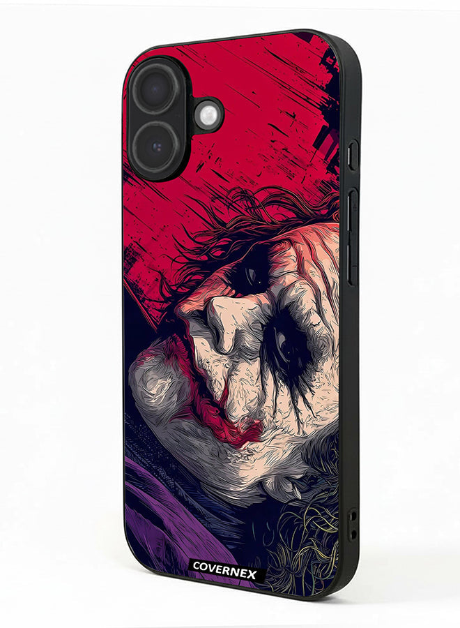 Apple iPhone 17 Protective Case Cover Printed Featuring Textured Joker Portrait