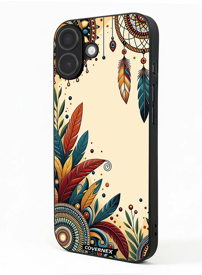 Apple iPhone 17 Protective Case Cover Printed Featuring Tribal Boho Feather
