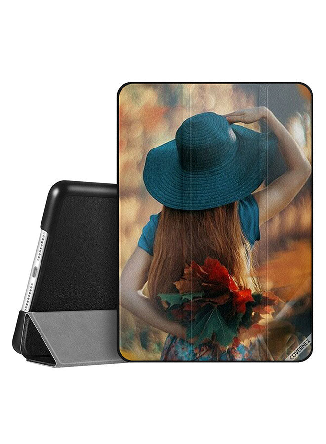 Apple iPad 10.2 9th generation Case Cover Hat Gril Hide Love Leaves