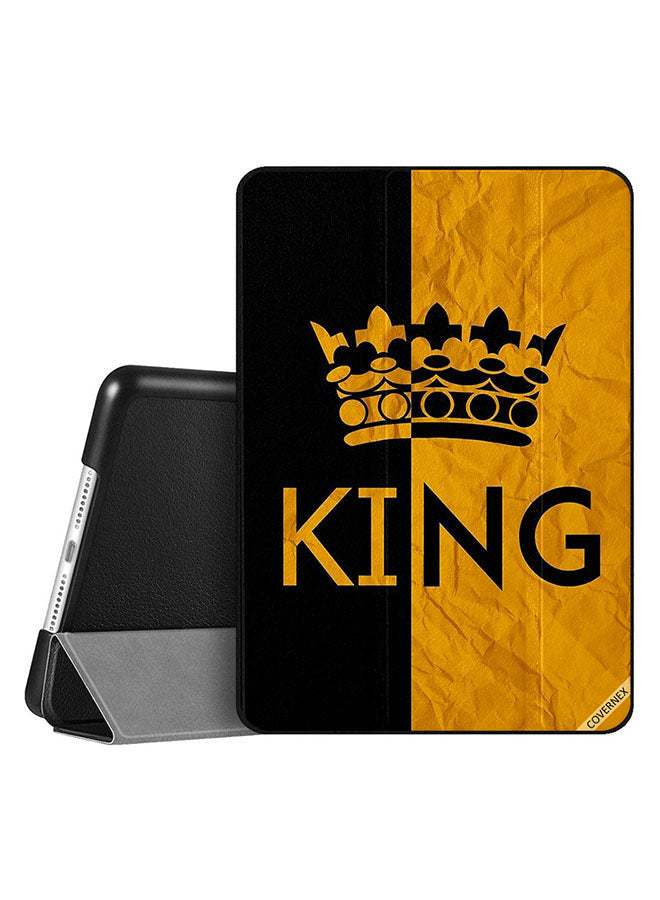 Apple iPad 10.2 9th generation Case Cover King Yellow & Black