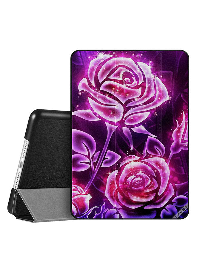 Apple iPad 10.2 9th generation Case Cover Pink Lighting Roses