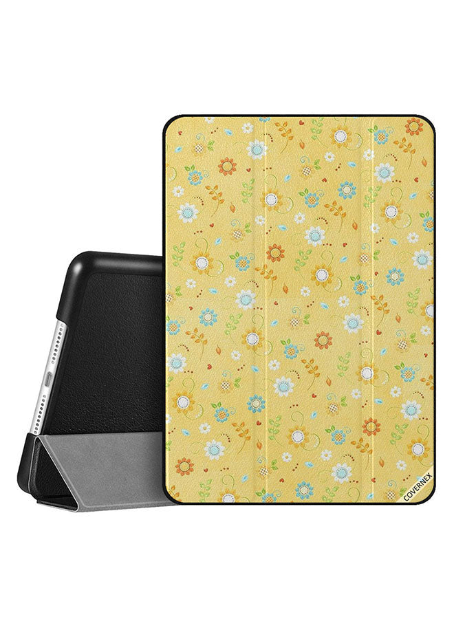 Apple iPad 10.2 9th generation Case Cover Small Flowers Yellow Pattern