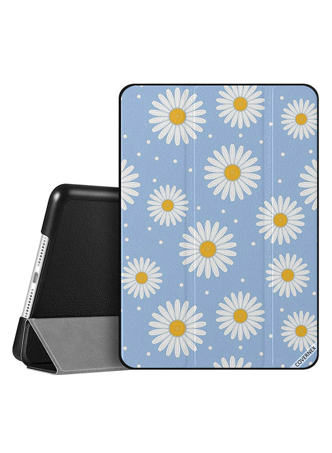 Apple iPad 10.2 9th generation Case Cover White Flowers Pattern