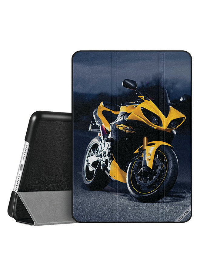 Apple iPad 10.2 9th generation Case Cover Yellow Sports Bike