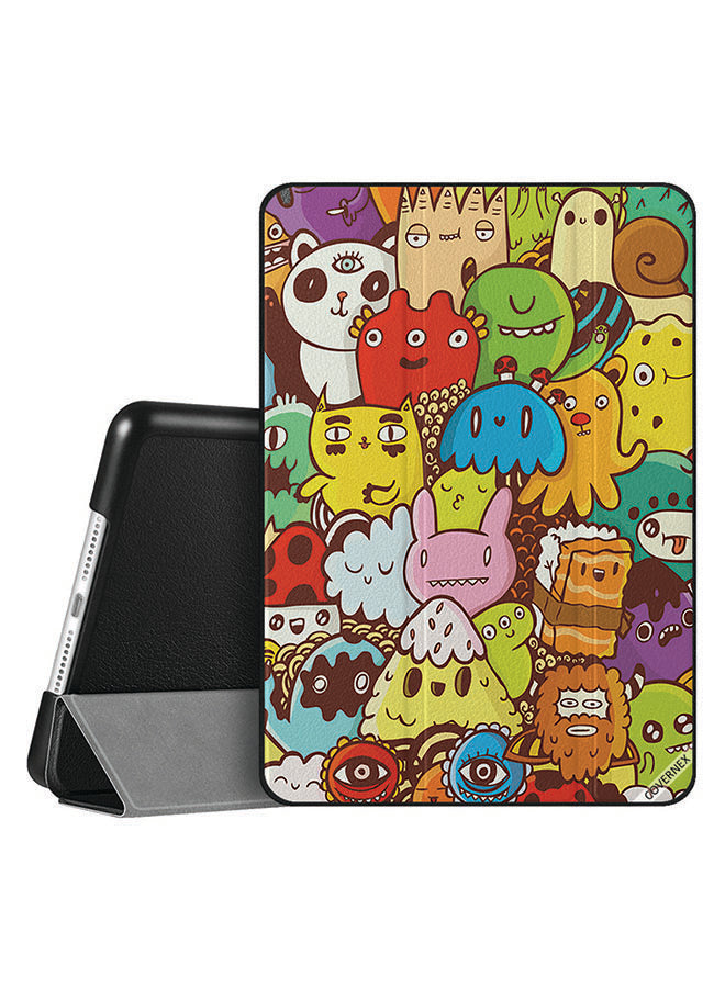 Apple iPad 10.2 9th generation Case Cover Cartoon Characters Doodle