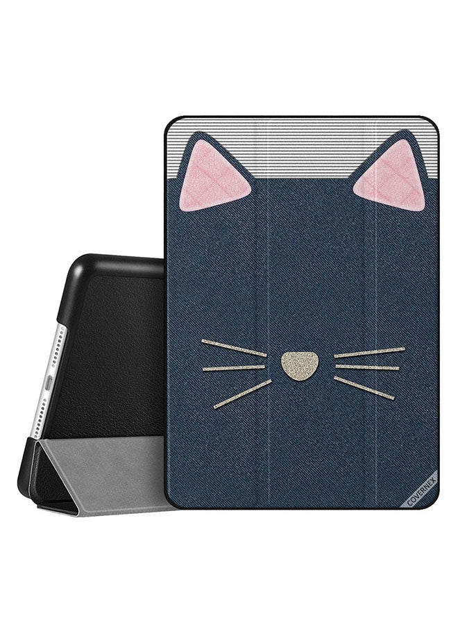 Apple iPad 10.2 9th generation Case Cover Cat Leather Pattern