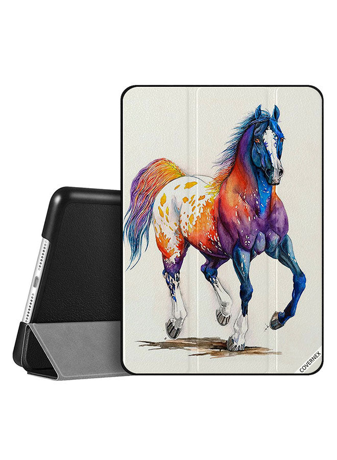 Apple iPad 10.2 9th generation Case Cover Colored Horse Paint Art