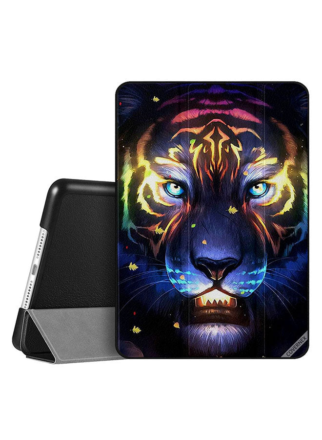 Apple iPad 10.2 9th generation Case Cover Colored Lighting Tiger