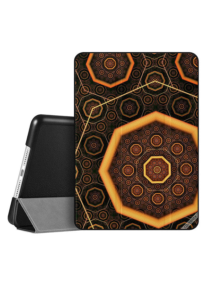 Apple iPad 10.2 9th generation Case Cover Dark Brown Mandala Pattern