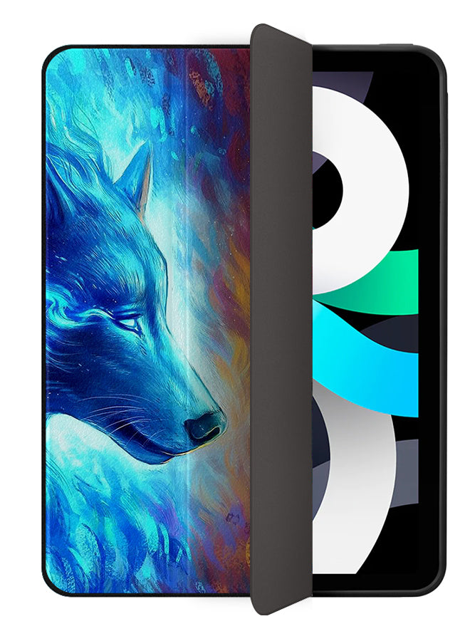 Apple iPad Air 10.9 4th generation Case Cover Fire & Ice Wolf