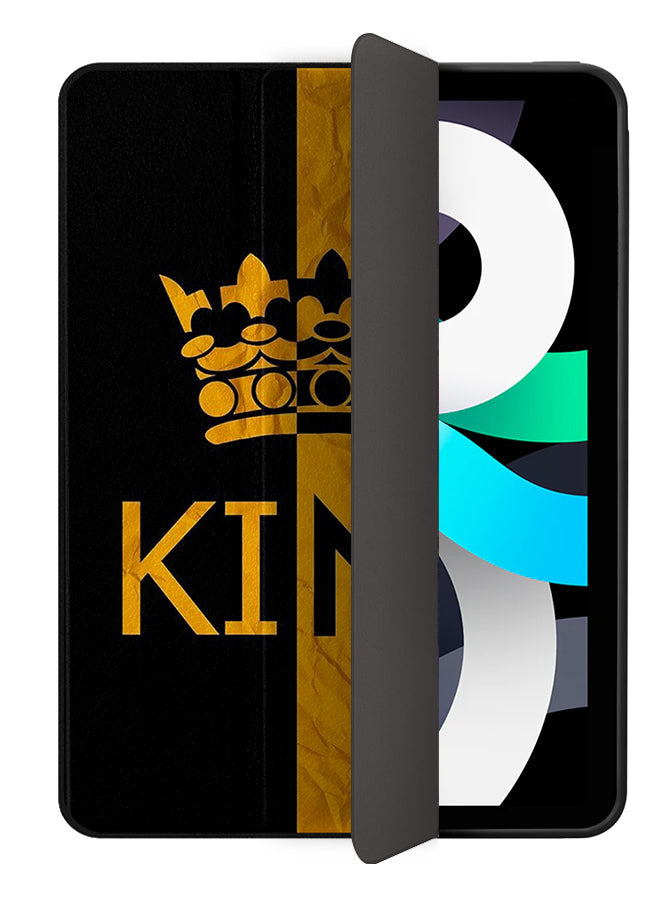 Apple iPad Air 10.9 4th generation Case Cover King Yellow & Black