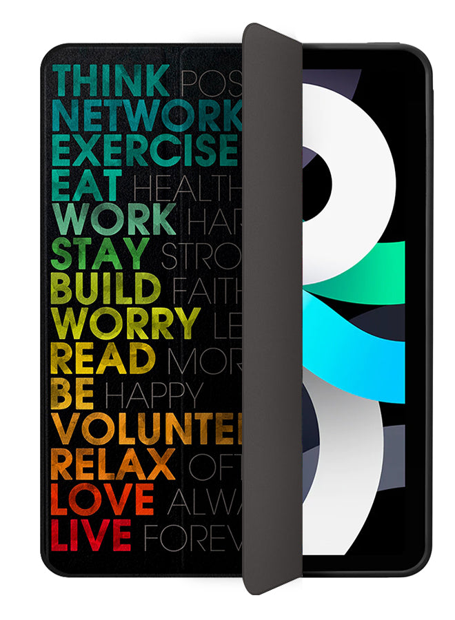 Apple iPad Air 10.9 4th generation Case Cover Life Style Quote