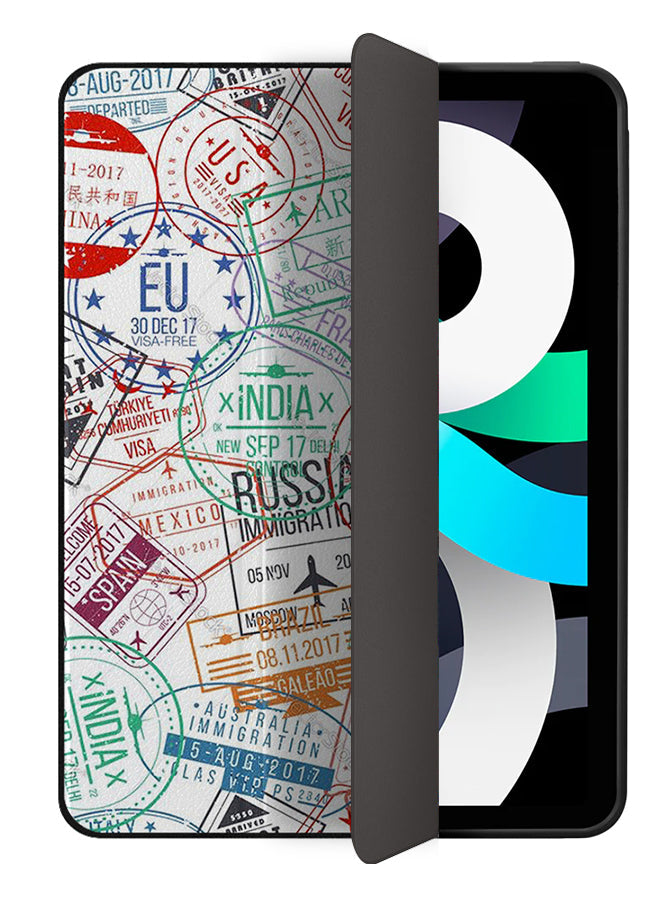 Apple iPad Air 10.9 4th generation Case Cover Travel Stamps Mix