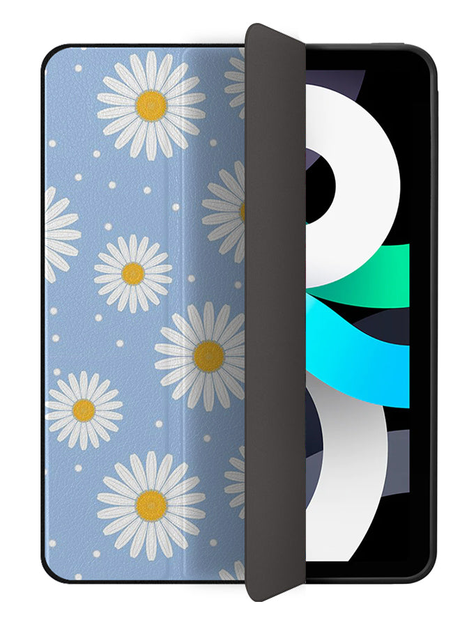 Apple iPad Air 10.9 5th generation Case Cover White Flowers Pattern