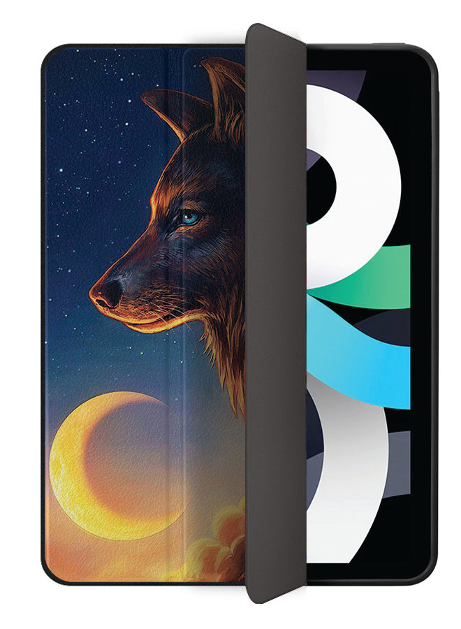 Apple iPad Air 10.9 4th generation Case Cover Wolf & Half Moon