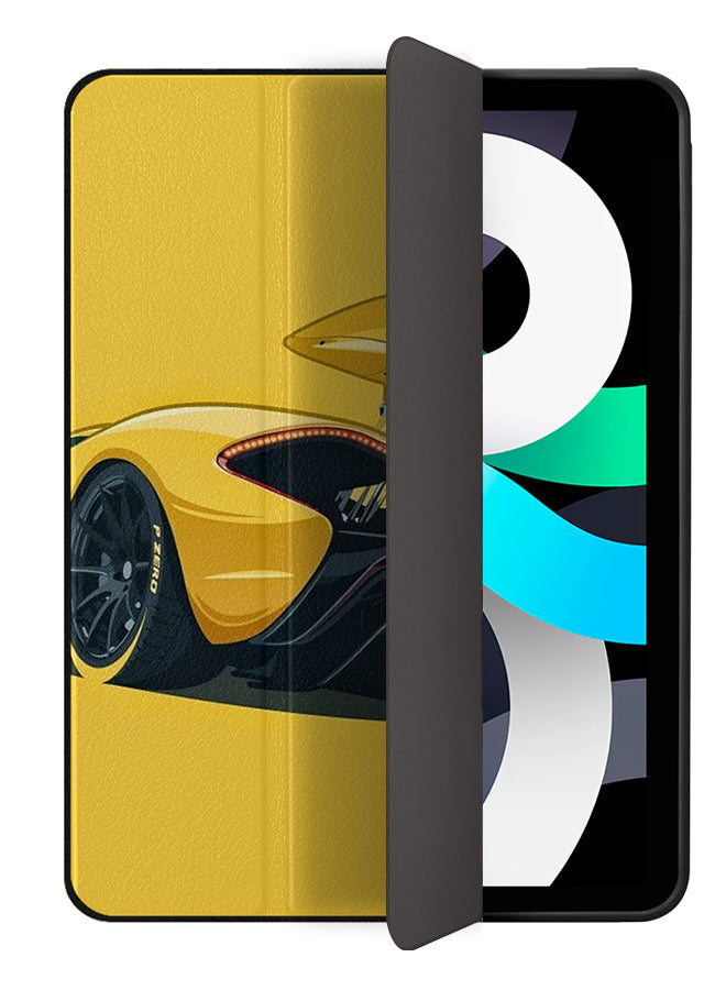 Apple iPad Air 10.9 4th generation Case Cover Yellow & Black Racer Car