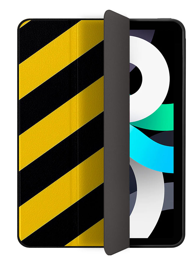 Apple iPad Air 10.9 4th generation Case Cover Yellow Black Strips Pattern