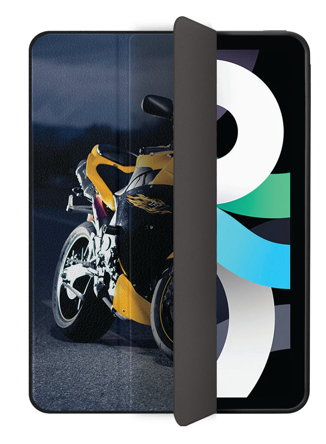 Apple iPad Air 10.9 5th generation Case Cover Yellow Sports Bike