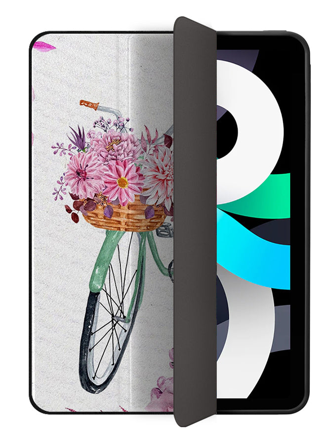 Apple iPad Air 10.9 4th generation Case Cover Cycle & Pink Flowers