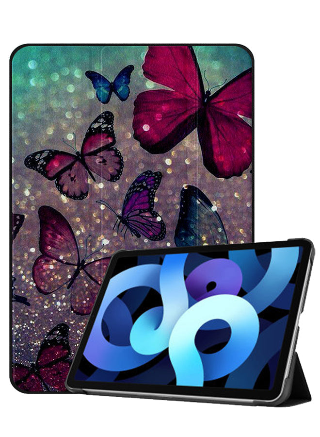 Apple iPad Air 10.9 4th generation Case Cover Glitter Butterflies 02