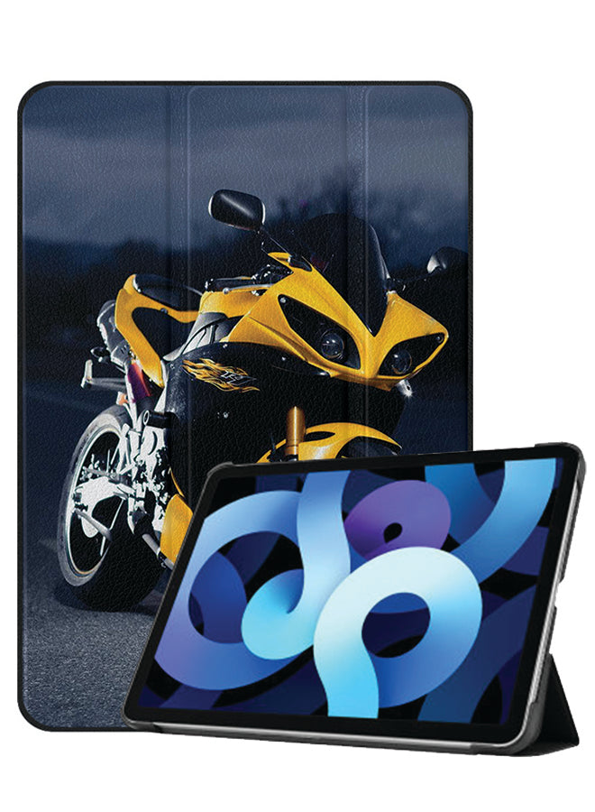 Apple iPad Air 10.9 4th generation Case Cover Yellow Sports Bike