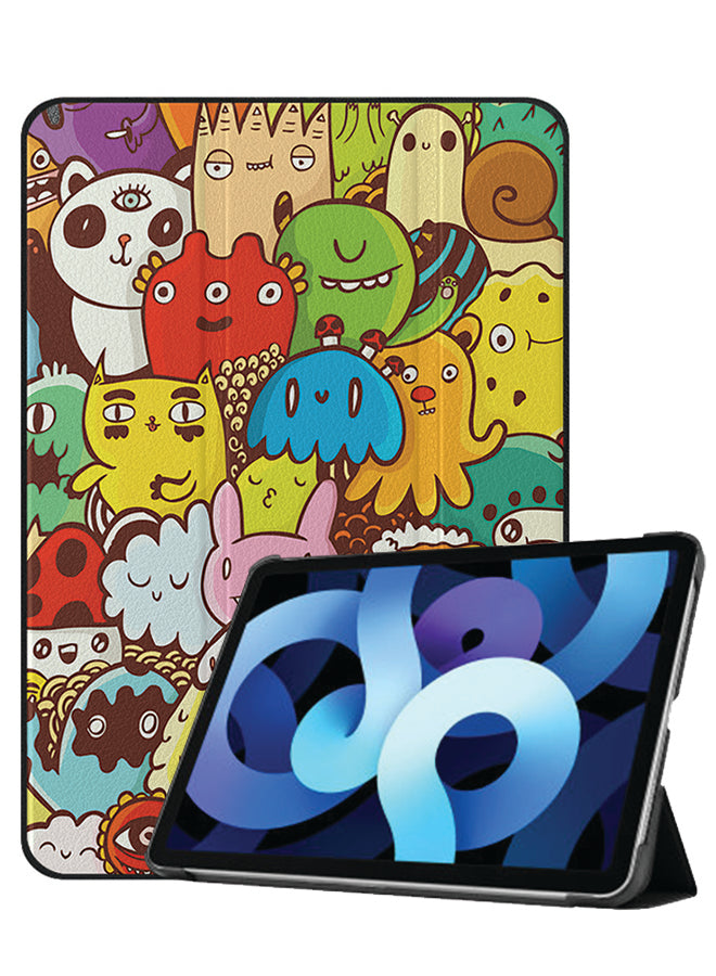 Apple iPad Air 10.9 4th generation Case Cover Cartoon Characters Doodle