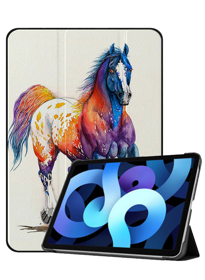 Apple iPad Air 10.9 4th generation Case Cover Colored Horse Paint Art