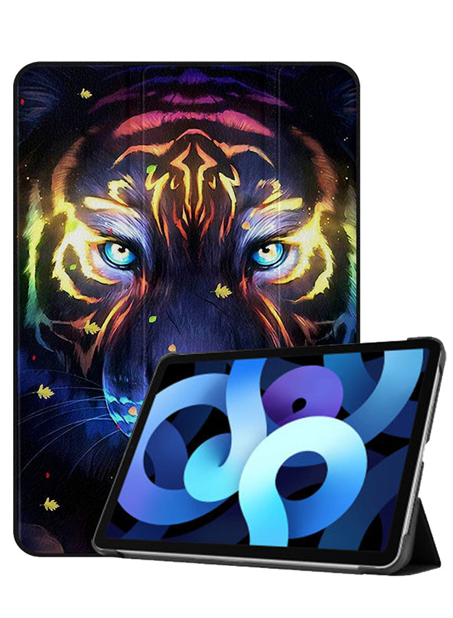 Apple iPad Air 10.9 4th generation Case Cover Colored Lighting Tiger