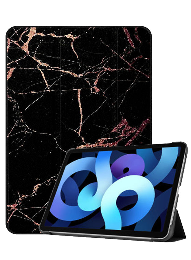 Apple iPad Air 10.9 4th generation Case Cover Cracks On Black Marble
