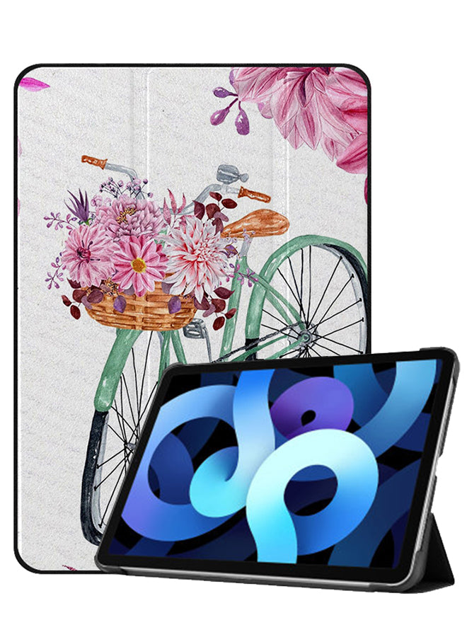 Apple iPad Air 10.9 4th generation Case Cover Cycle & Pink Flowers