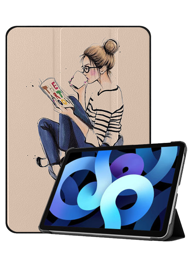 Apple iPad Air 10.9 4th generation Case Cover Drinking Coffee While Reading The Art