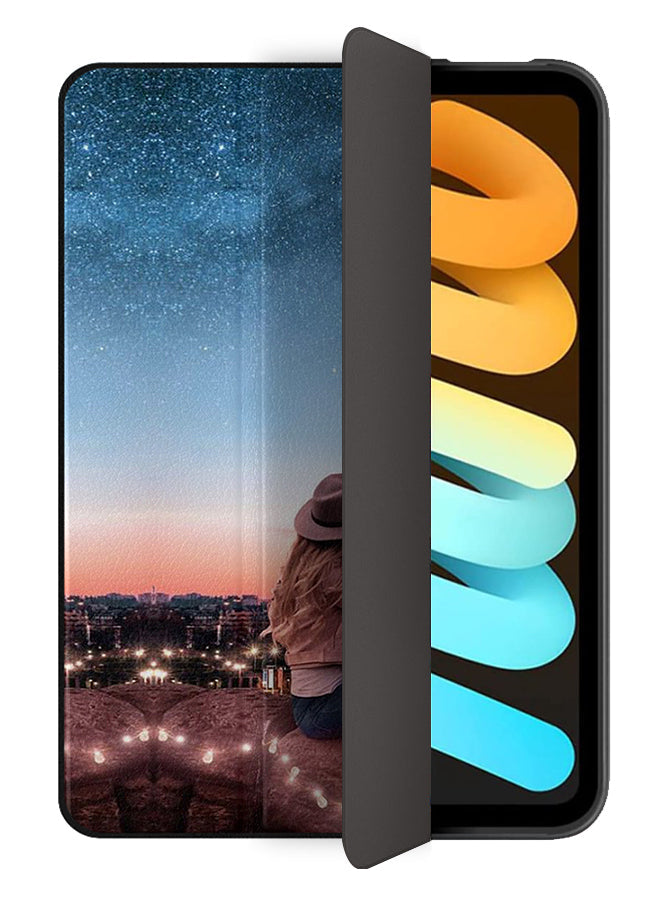 Apple iPad mini 6th generation Case Cover Stylish Hat Girl Looking To Eiffel Tower
