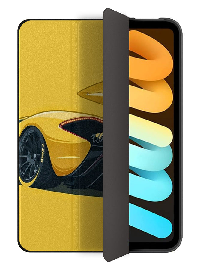Apple iPad mini 6th generation Case Cover Yellow & Black Racer Car