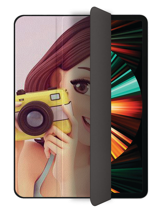 Apple iPad Pro 12.9 (2021) Case Cover Girl Clicking And Smiling