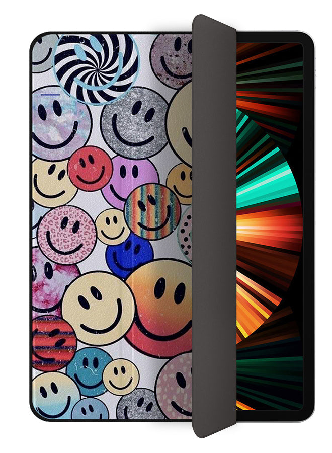 Apple iPad Pro 12.9 (2021) Case Cover Happy Faces