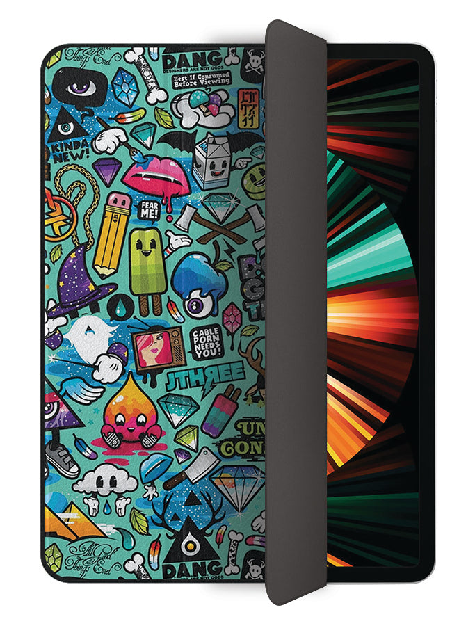 Apple iPad Pro 12.9 (2022) Case Cover Kids Doodle
