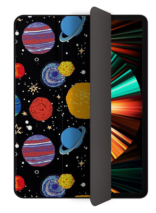 Apple iPad Pro 12.9 (2021) Case Cover Multi Color Planets In Space