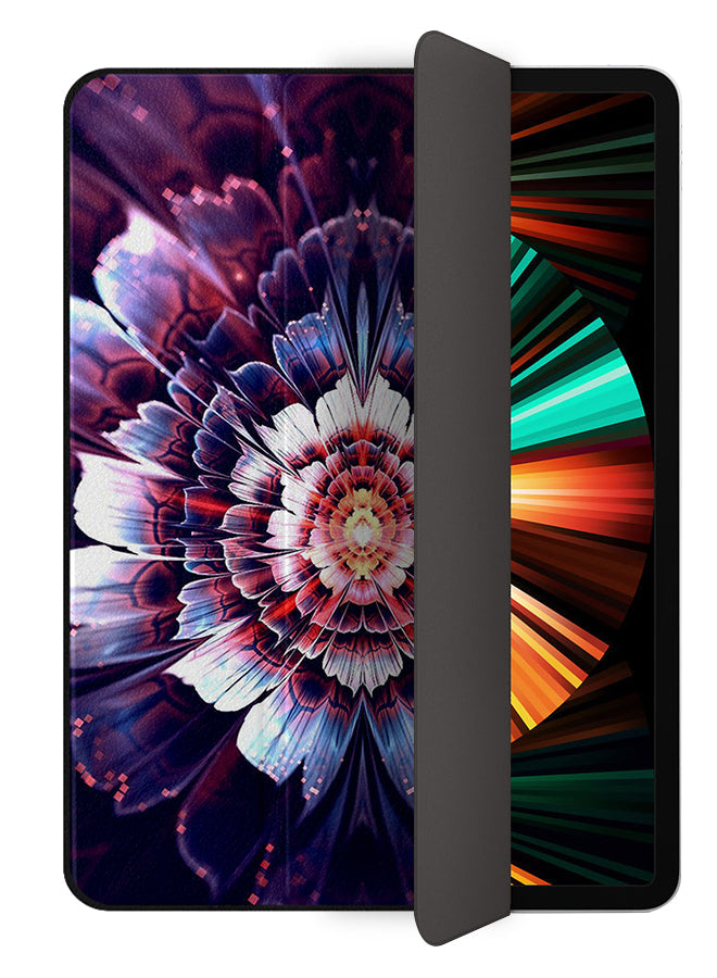 Apple iPad Pro 12.9 (2021) Case Cover Purple Flower Art
