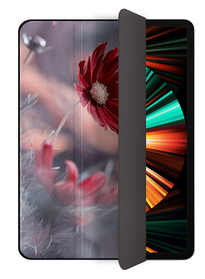 Apple iPad Pro 12.9 (2021) Case Cover Red Flower