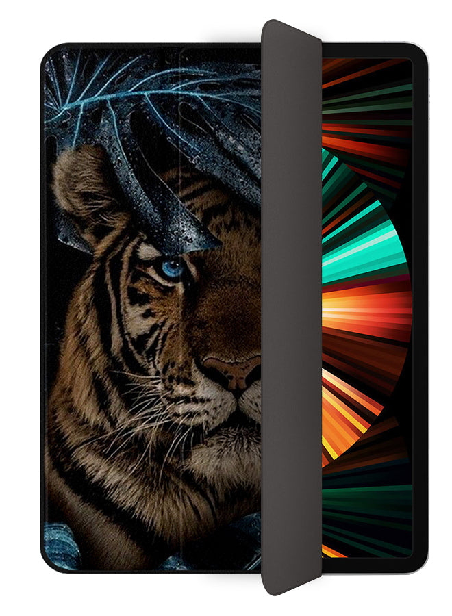 Apple iPad Pro 12.9 (2021) Case Cover Tiger Sit In Leaves