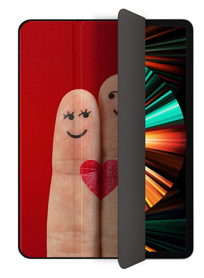 Apple iPad Pro 12.9 (2022) Case Cover Two Finger Heart