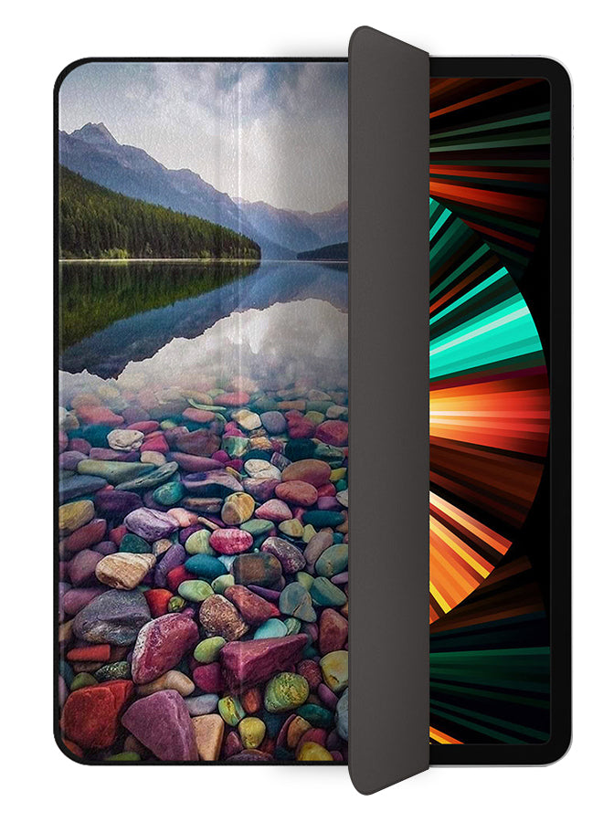 Apple iPad Pro 12.9 (2021) Case Cover Colorful Stones In Water