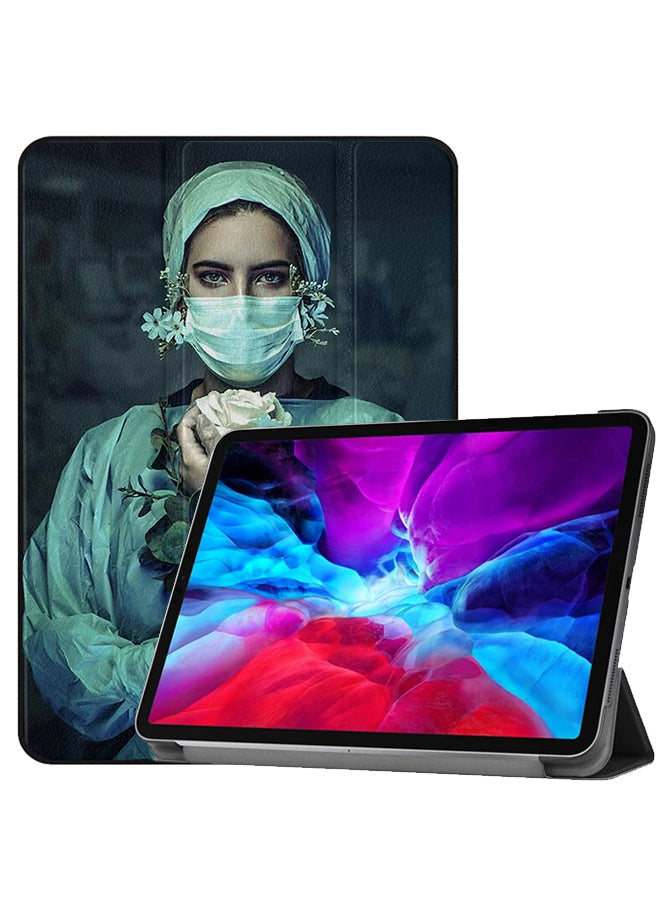 Apple iPad Pro 12.9 (2021) Case Cover Nurse Hold White Rose