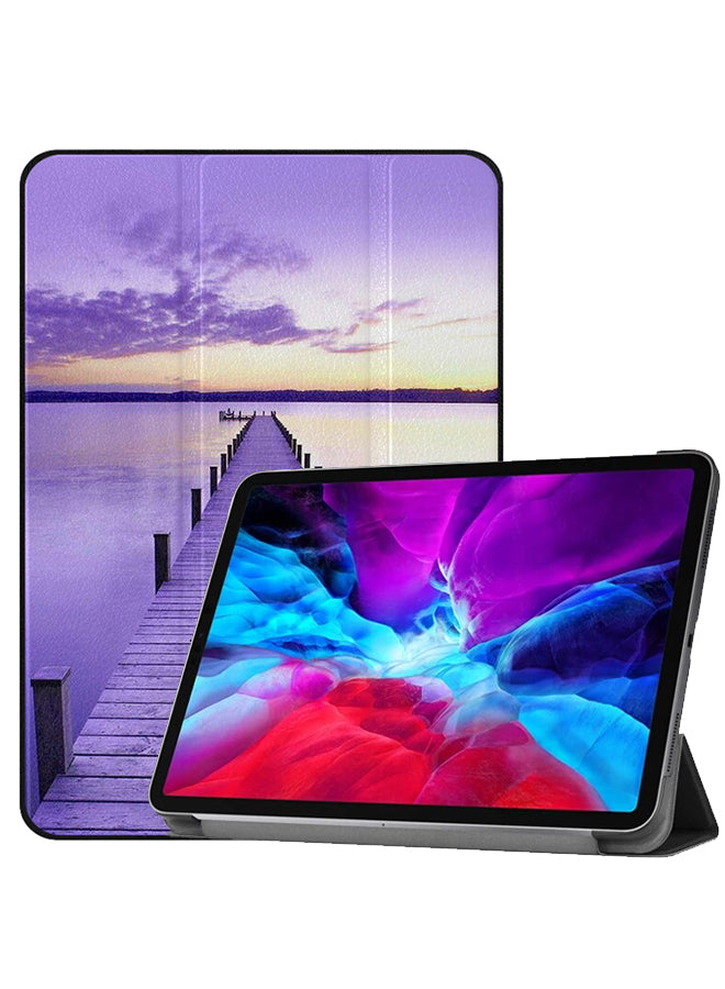 Apple iPad Pro 12.9 (2021) Case Cover Pathway To Sea Pink Purple