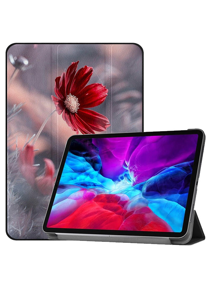 Apple iPad Pro 12.9 (2021) Case Cover Red Flower
