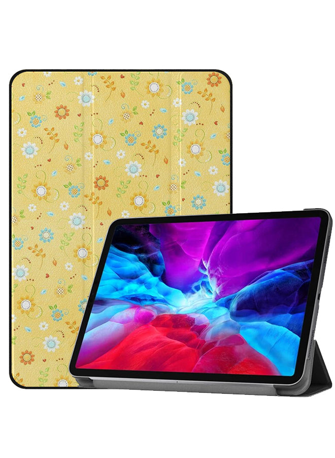 Apple iPad Pro 12.9 (2022) Case Cover Small Flowers Yellow Pattern