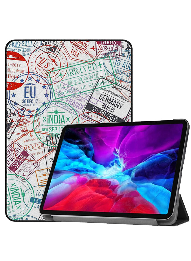 Apple iPad Pro 12.9 (2022) Case Cover Travel Stamps Mix
