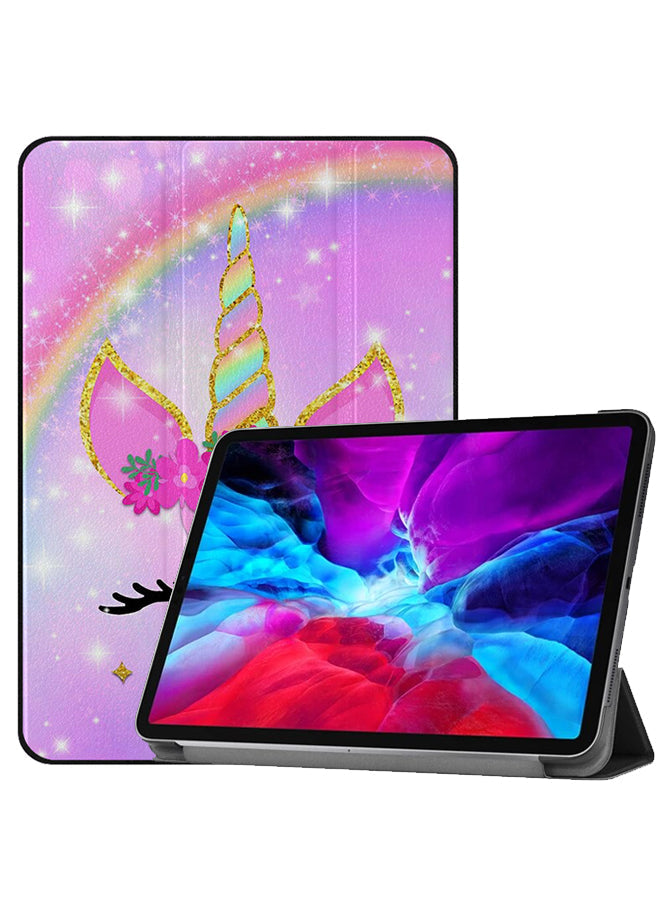 Apple iPad Pro 12.9 (2022) Case Cover Unicirn & Rainbow Art