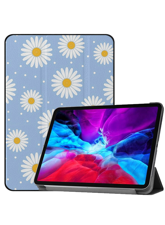 Apple iPad Pro 12.9 (2022) Case Cover White Flowers Pattern