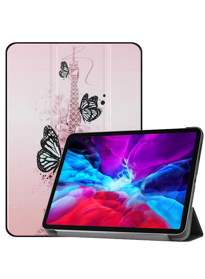 Apple iPad Pro 12.9 (2021) Case Cover Black & White Butterflies On Eiffel Tower